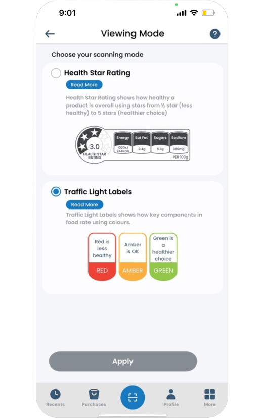 Foodswitch Health Rating